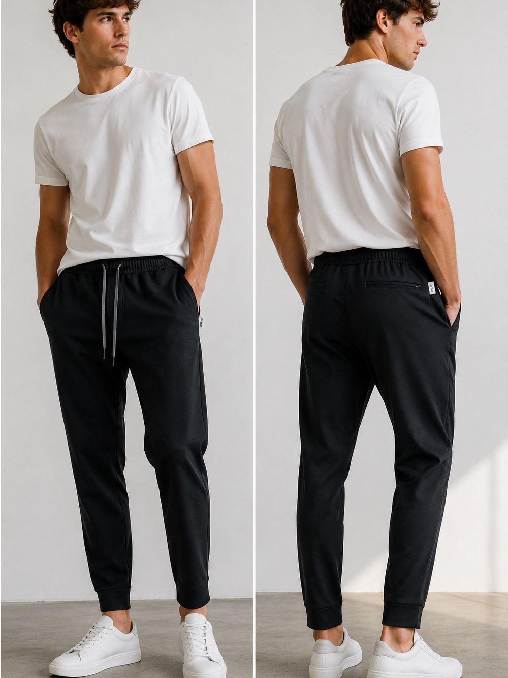 Onia Black Drawstring Jogger Pants Men’s Small Luxe Lounge Athleisure